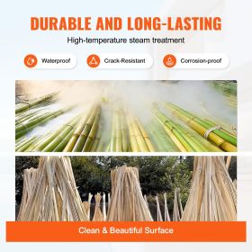 Natural Bamboo Privacy Fence Screen, Eco-Friendly Privacy Bamboo Slat Fence, 6 ft H x 16 ft L Decorative Bamboo Screen Panel, for Garden, Backyar
