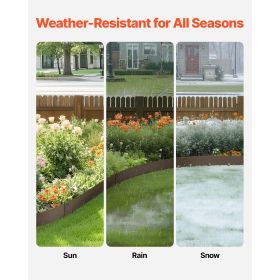 Steel Landscape Edging, 5 Packs 39 x 4 in Rust-Resistant Metal Landscape Edging, Bendable Garden Edging Border, Heavy Duty Lawn Edging