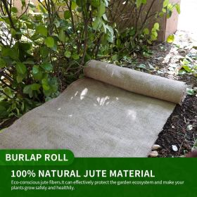 63inch*150ft Natural jute fabric, environmentally friendly, breathable, and durable, can be cut to size