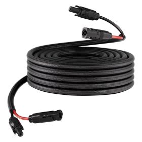 30FT Solar Panel Extension Cable, 10 AWG, Solar Panel Wire with Flame Retardant Protective Sleeving, Female and Male Connectors