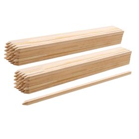 Wooden Garden Stakes, 50 Pcs 36x0.75x0.75 in Survey Grading Stakes, Garden Ground Stake with Sharp Point, Fir Wood Plant Support Stake