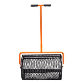 Compost Spreader, 24.4-25.6" Height Adjustable Handle, 24" Wide, Lawn and Garden Peat Moss Roller with Side Latches