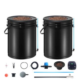 DWC Hydroponics Grow System, Hydroponic Growing System with Top Drip Kit, Deep Water Culture 5-Gallon 2 Buckets, with Air Pump
