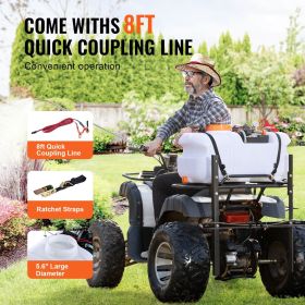 ATV Spot Sprayer, 15.9 Gal/60 L ATV/UTV Broadcast Sprayer with A Nozzle Boom, 12 V Pump Weed Sprayer with Water Tank, 1.9 GPM Flow Rate