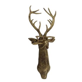 Artificial Deer Head Antlers Wall Decor Deer Head Wall Mount Geometric Stag Animal Head Wall Hanging Decor (Option: default)