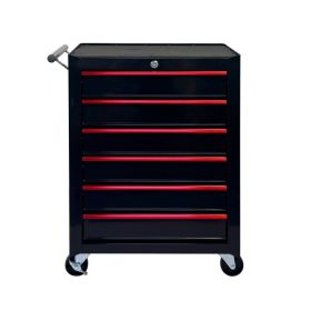 Rolling Metal Tool Chest with 6 Drawers, 20" 6-Drawer Tool Chest Cabinet with Ball Bearing Drawer Slides, Steel Tool Storage Box Organizer  -BLAC (Option: Black)