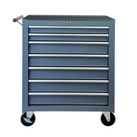 Rolling Tool Chest with 7-Drawer Tool Box with Wheels Multifunctional Tool Cart Mechanic Tool Storage Cabinet for Garage, Warehouse, Workshop, Re (Option: Grey)