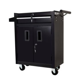 Only For Shipping On Waybill Double-door Cabinet With One Drawer Tool Cart TT201BK (Option: default)
