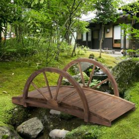 3.3ft Wooden Garden Bridge,Bridge A Rc Footbridge (Option: default)