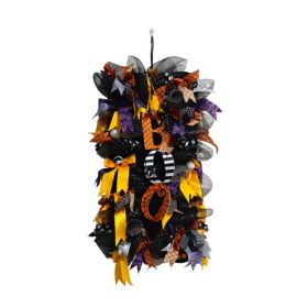 Spooky Wreath For Door Decoration Funny Pumpkin Spiderweb Hanging Hook Spooky Wreath Ornament (Option: default)