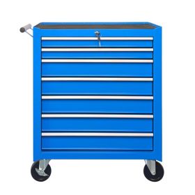 Rolling Tool Chest with 7-Drawer Tool Box with Wheels Multifunctional Tool Cart Mechanic Tool Storage Cabinet for Garage, Warehouse, Workshop, Re (Option: Blue)