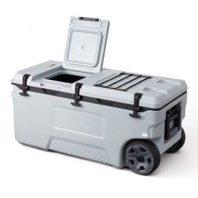 Hard Cooler, 106QT Portable Rolling Cooler With Wheels, Leak-Resistant Coolbox Keeps Contents Cool For 48 Hours, Ice Retention Insulated Chests, (Option: default)