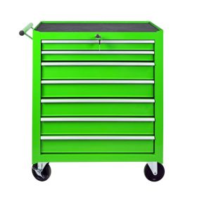Rolling Tool Chest with 7-Drawer Tool Box with Wheels Multifunctional Tool Cart Mechanic Tool Storage Cabinet for Garage, Warehouse, Workshop, Re (Option: Green)