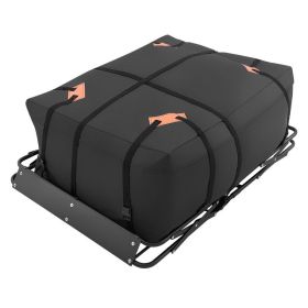 Roof Rack Cargo Basket, 51 X 36 X 4 In, Heavy Duty Roof Top Carrier Basket With Folding Design, 200 Lbs Capacity, All-Weather Easy-Install Car To (Option: default)