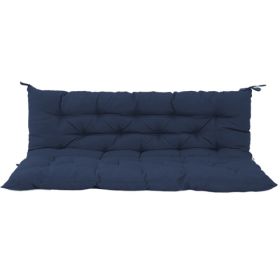 Outdoor Swing Cushions 60 Inch,Waterproof 4in  Thick Porch Swing Cushion Replacement With Backrest And Ties,Comfortable 2-3 Seat Pation Swing Pad (Option: default)