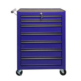 Rolling Metal Tool Chest with 7 Drawers, 20" 7-Drawer Tool Chest Cabinet with Ball Bearing Drawer Slides, Steel Tool Storage Box Organizer -PURPL (Option: Purple)